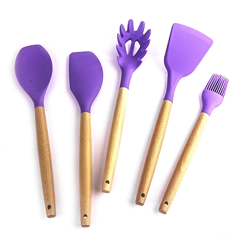 Wholesale 8 Pieces Slicone Kitchen Cooking Utensils Kitchen Utensils Accessories Nonstick Cookware Spatula Set