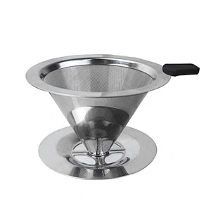 304 stainless steel coffee strainer Cone drip coffee filter coffee maker with anti hot handle