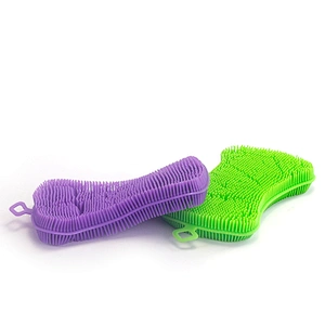 Wholesale Sliconecleaning brush Kitchen Accessories Dish washing Sponge Kitchenware Brushes Kitchen Tools