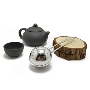 Food grade stainless steel ball shape tea infuser with short handle