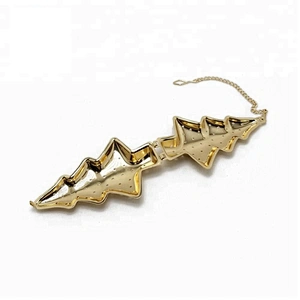 New design stainless steel gold plating christmas tree shape tea infuser tea ball with chain