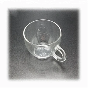 100ML  heat resistant glass small capacity tea cup mug with handle