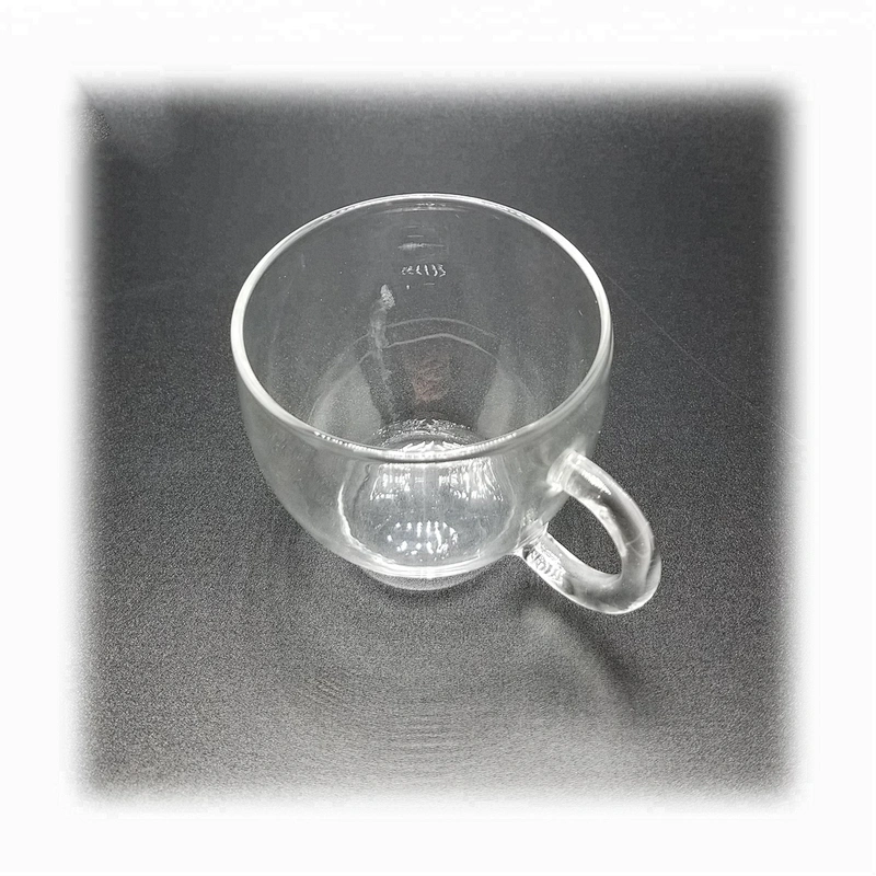 100ML  heat resistant glass small capacity tea cup mug with handle