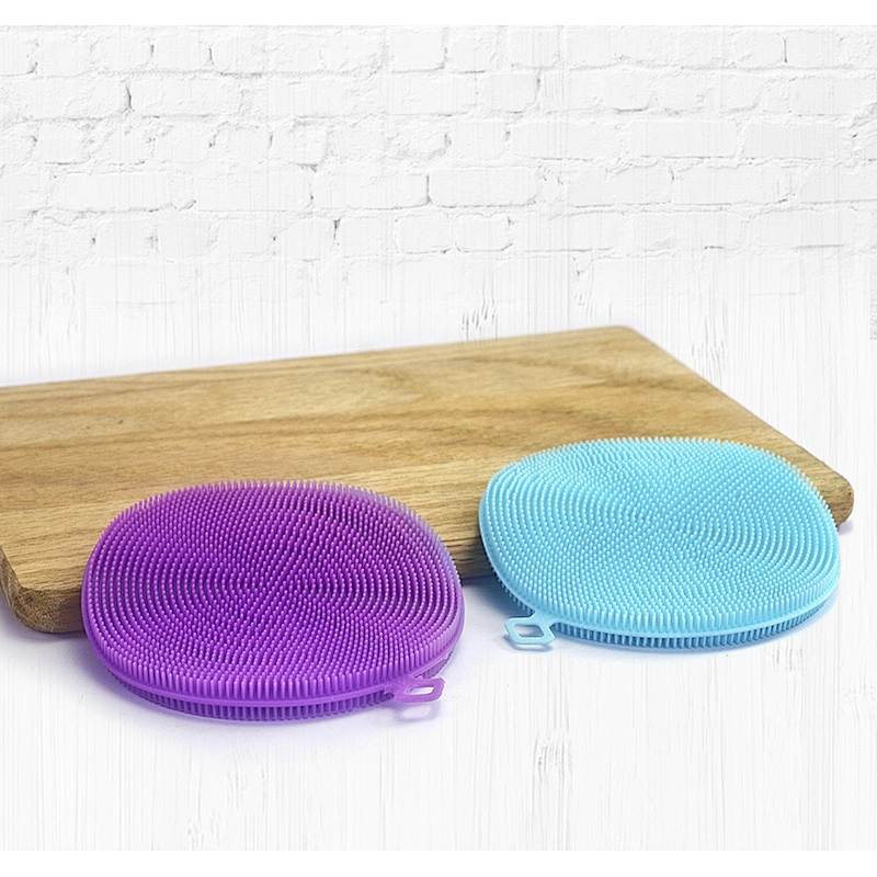 Wholesale Sliconecleaning brush Kitchen Accessories Dishwashing Sponge Kitchenware Brushes Kitchen Tools
