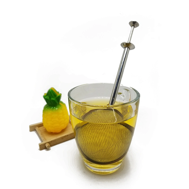 New design stainless steel mesh ball shape tea infuser with handle