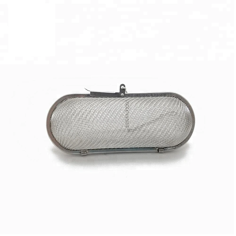 High quality stainless steel rectangle shape tea spice infuser with chain