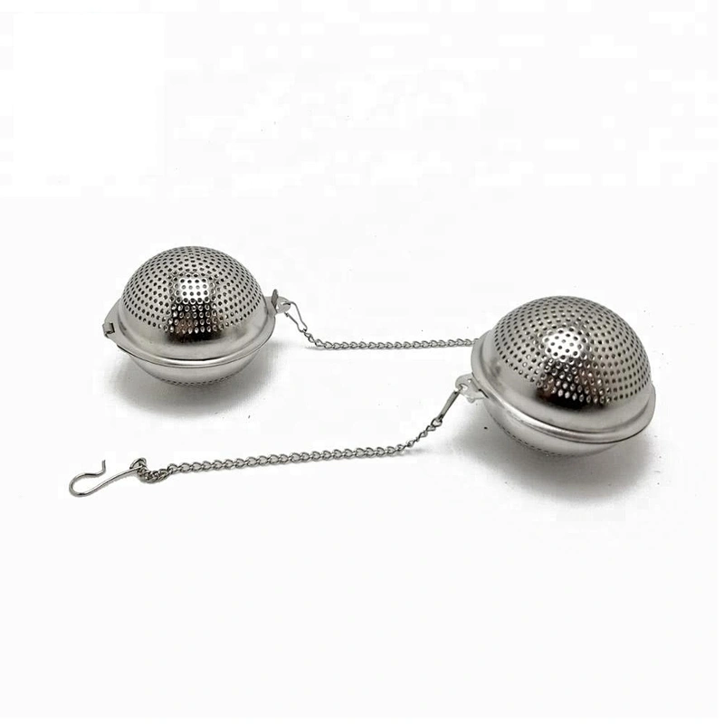 High quality stainless steel ball shape tea infuser tea strainer with chain