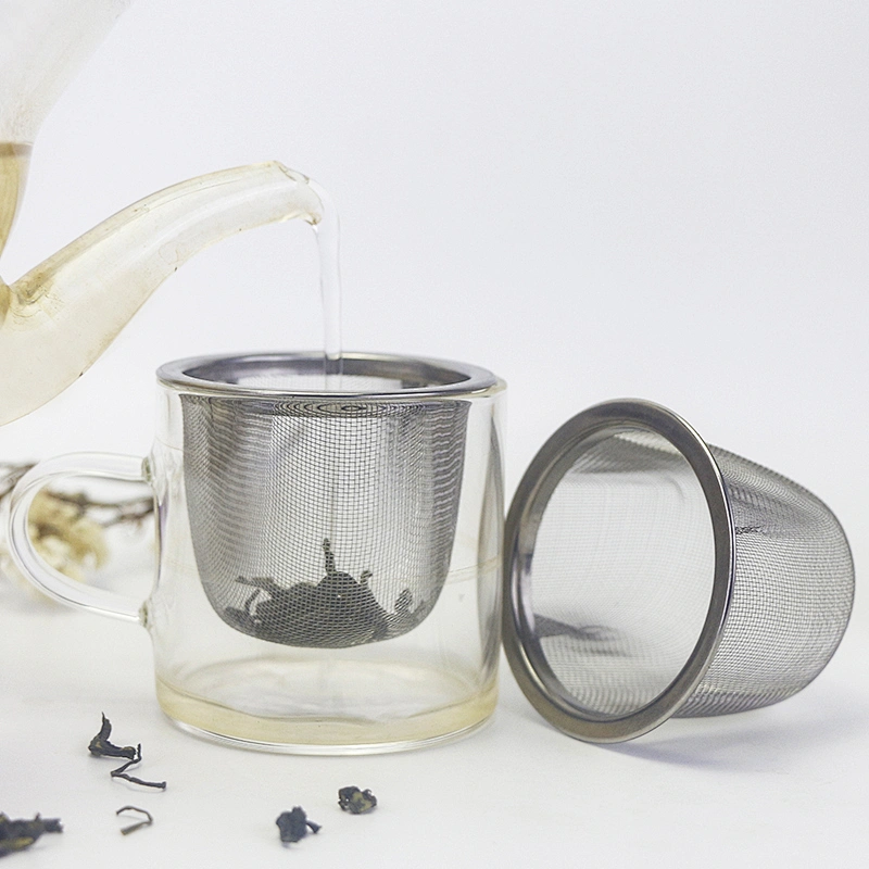 Basket shape wire mesh tea infuser tea strainer for mug