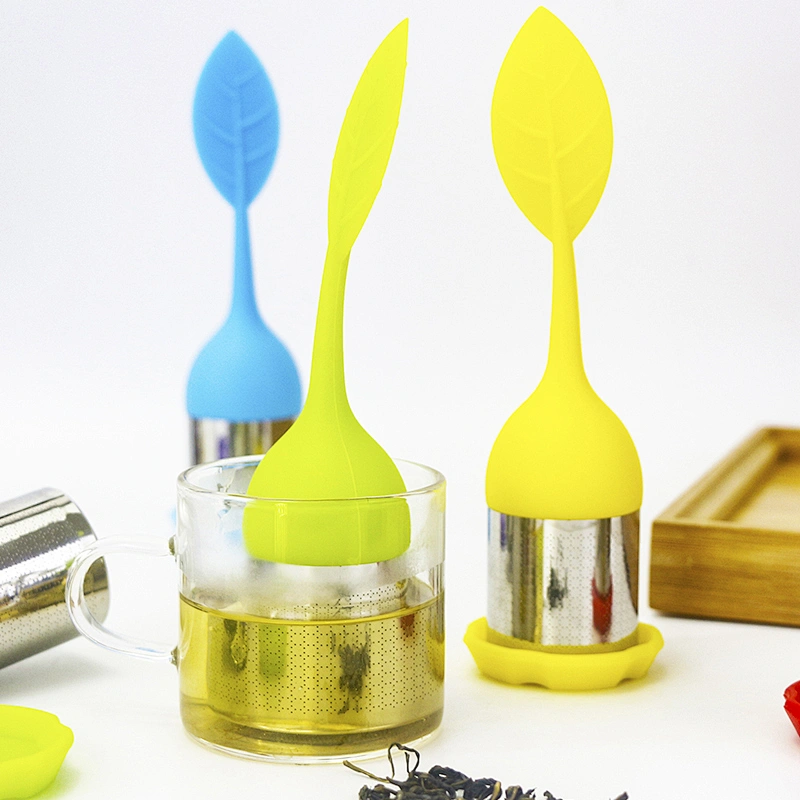 Good quality  leaf shape tea strainer silicone infuser
