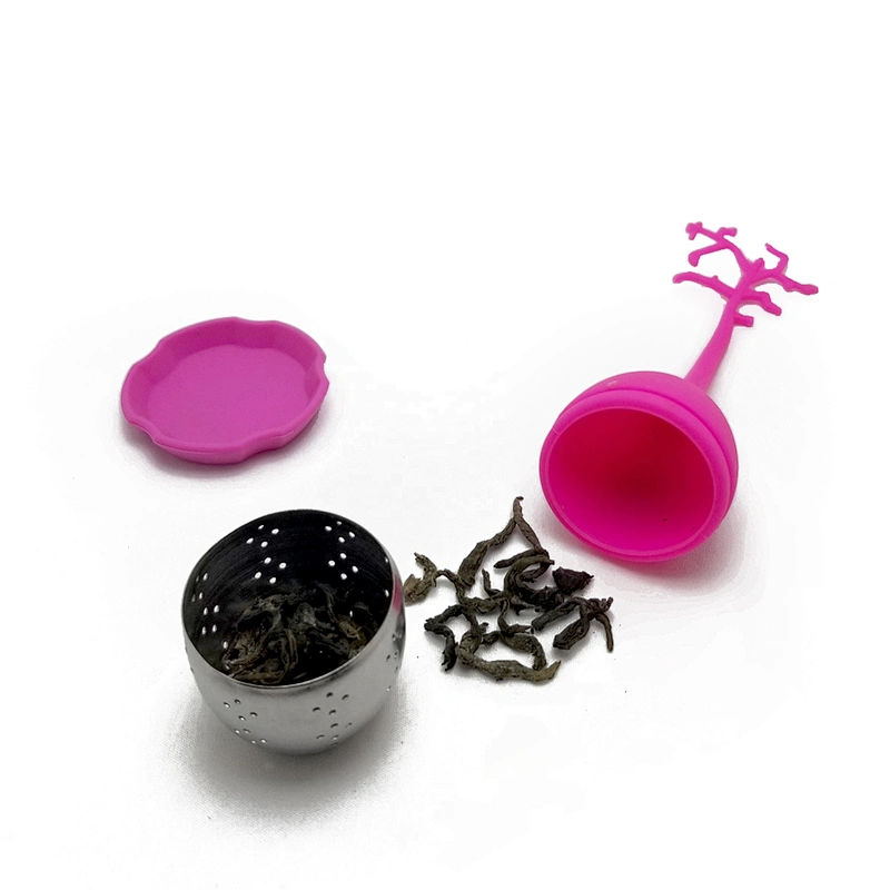 Lovely tree branch stainless steel silicone tea infuser strainer