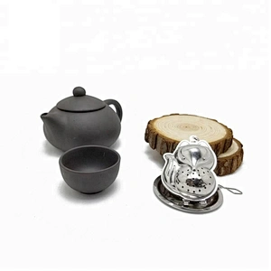 Novelty stainless steel fox shape tea infuser with chain
