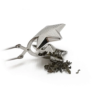High quality stainless steel star shape tea infuser tea strainer with clamping handle