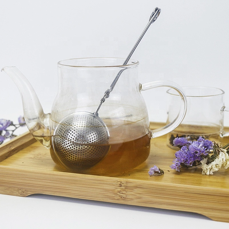 High quality stainless steel ball shape tea infuser with clamp handle
