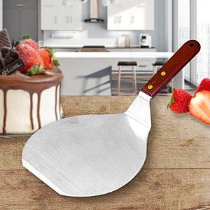 Pizza Shovel stainless steel with wood handle cutter