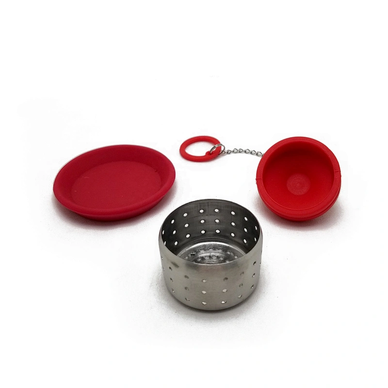 Small gift silicone and stainless steel tea infuser