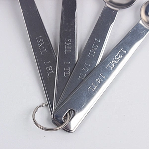 Hot selling stainless steel 4 pcss tea measuring spoon set