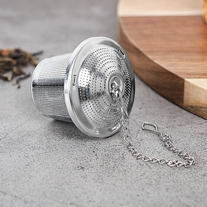 Eco-friendly stainless steel basket tea infuser strainer with different size tea filter tea maker