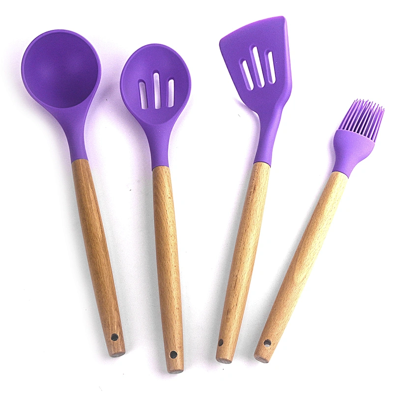 Wholesale 8 Pieces Slicone Kitchen Cooking Utensils Kitchen Utensils Accessories Nonstick Cookware Spatula Set