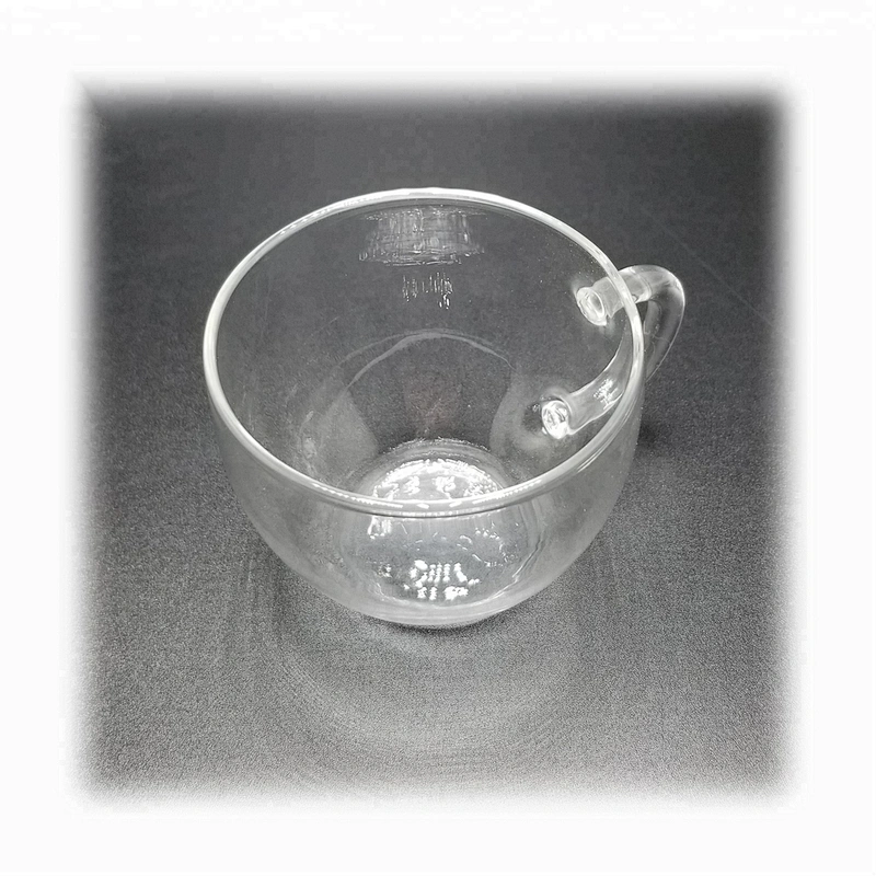 100ML  heat resistant glass small capacity tea cup mug with handle
