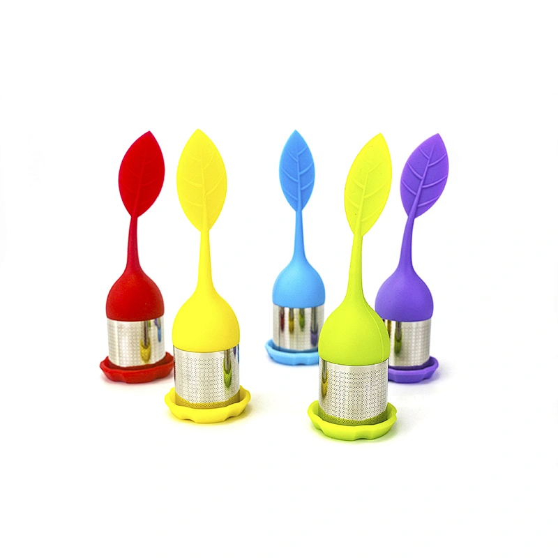 Good quality  leaf shape tea strainer silicone infuser