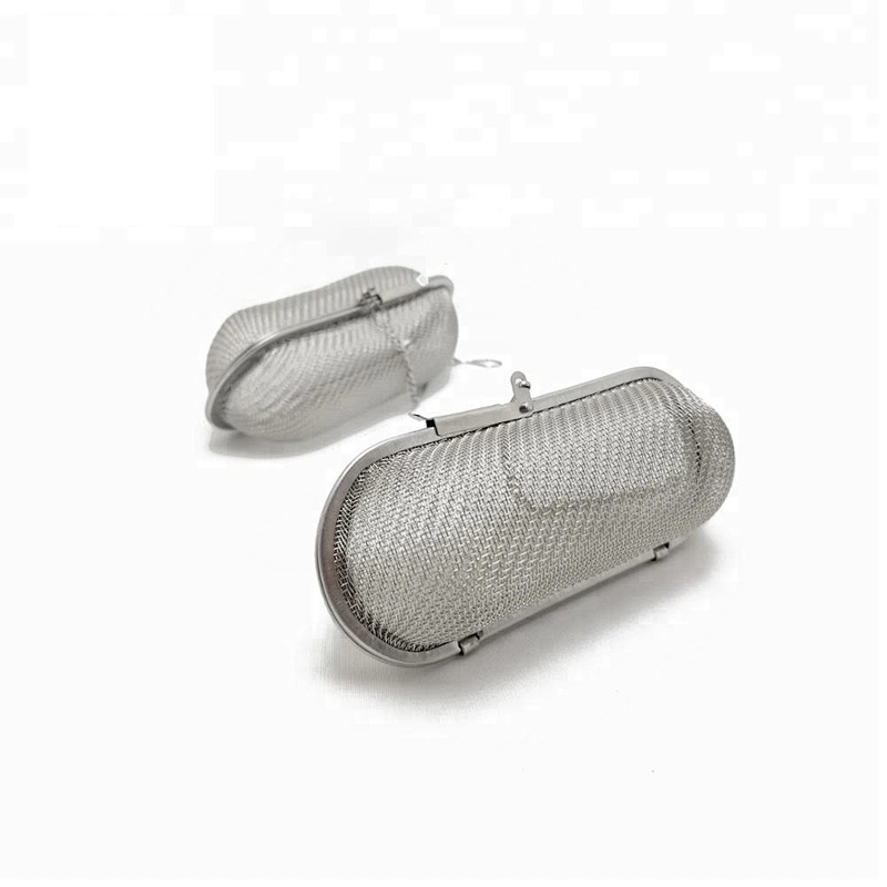 High quality stainless steel rectangle shape tea spice infuser with chain