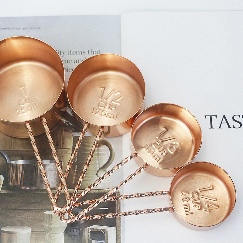 Gold smart measuring cup stainless measuring cups and spoons stainless steel measuring scoop