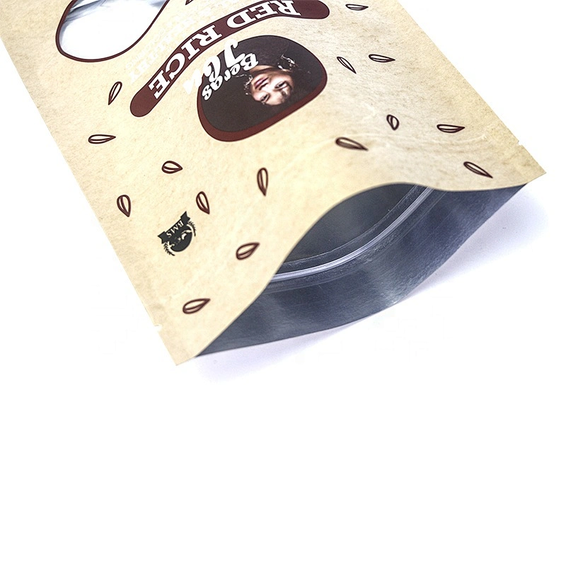 custom printing wholesale stand packing biodegradable tea kraft paper bag