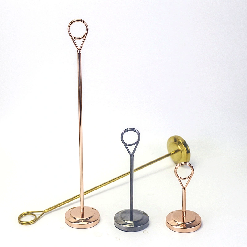 Different color Double Ring Clip gift Name Card Menu Holder