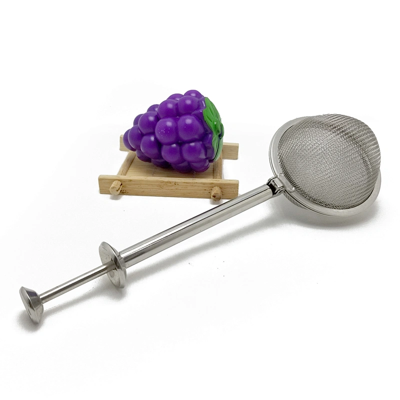New design stainless steel mesh ball shape tea infuser with handle