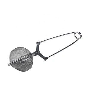 High quality stainless steel mesh ball shape tea infuser tea strainer with Handle