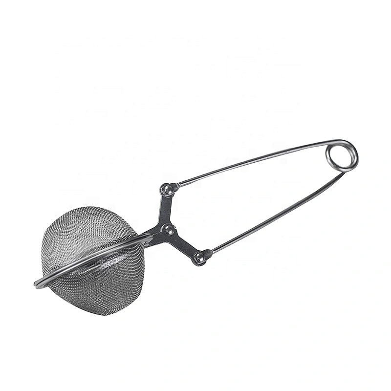 High quality stainless steel mesh ball shape tea infuser tea strainer with Handle