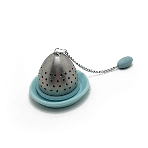 Food grade cup shape tea infuser with silicone holder