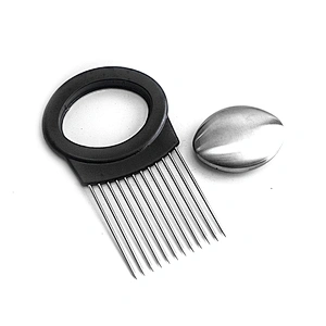 OEM/ODM kitchen accessories vegetable  tools stainless steel Onion Tomato Lemon Grater Chopper machine cutter with soap
