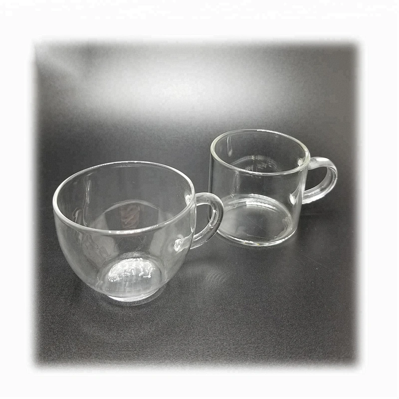 100ML  heat resistant glass small capacity tea cup mug with handle