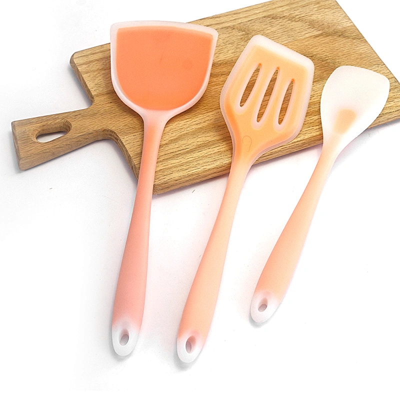 Wholesale 3 Pieces orange Slicone Kitchen Cooking Utensils Kitchen Utensils Accessories