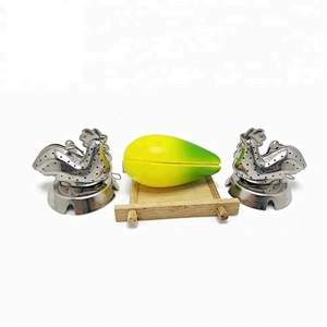 Hot selling stainless steel rooster shape tea infuser with chain