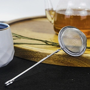 High quality stainless steel mesh ball shape tea infuser tea strainer with Handle