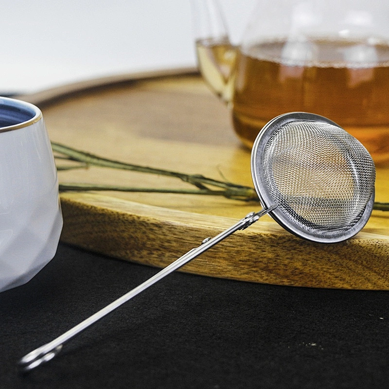 High quality stainless steel mesh ball shape tea infuser tea strainer with Handle