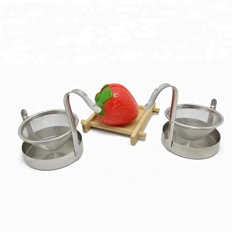 Novelty stainless steel mesh tea infuser with drip tray