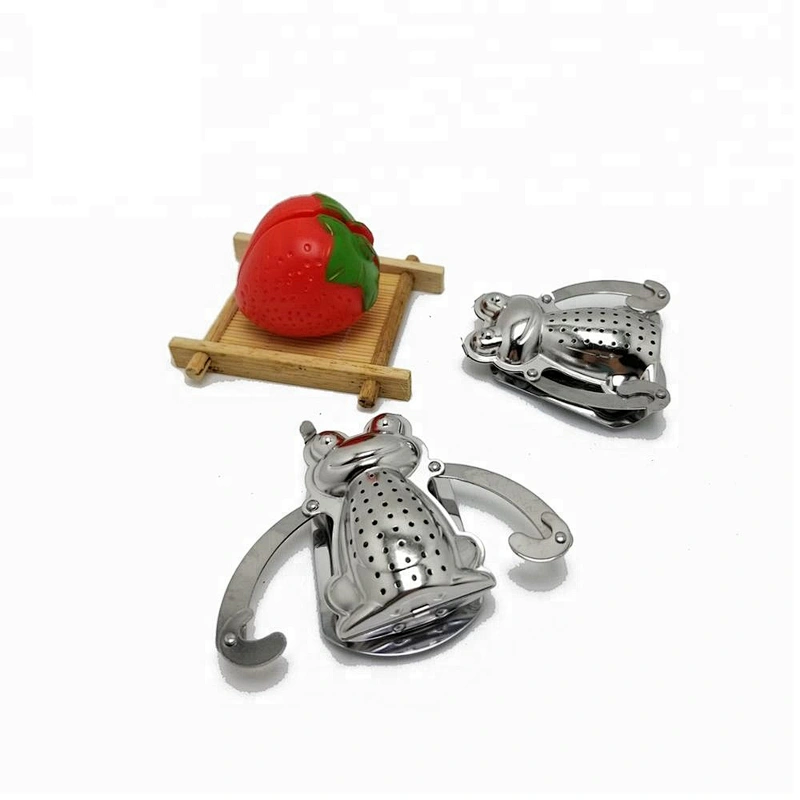 Hot selling stainless steel cute frog shape tea infuser