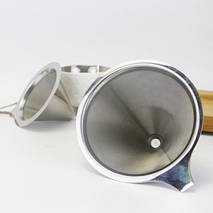 Stainless steel Coffee stainer cone drip Reusable Pour Over Coffee Dripper filter