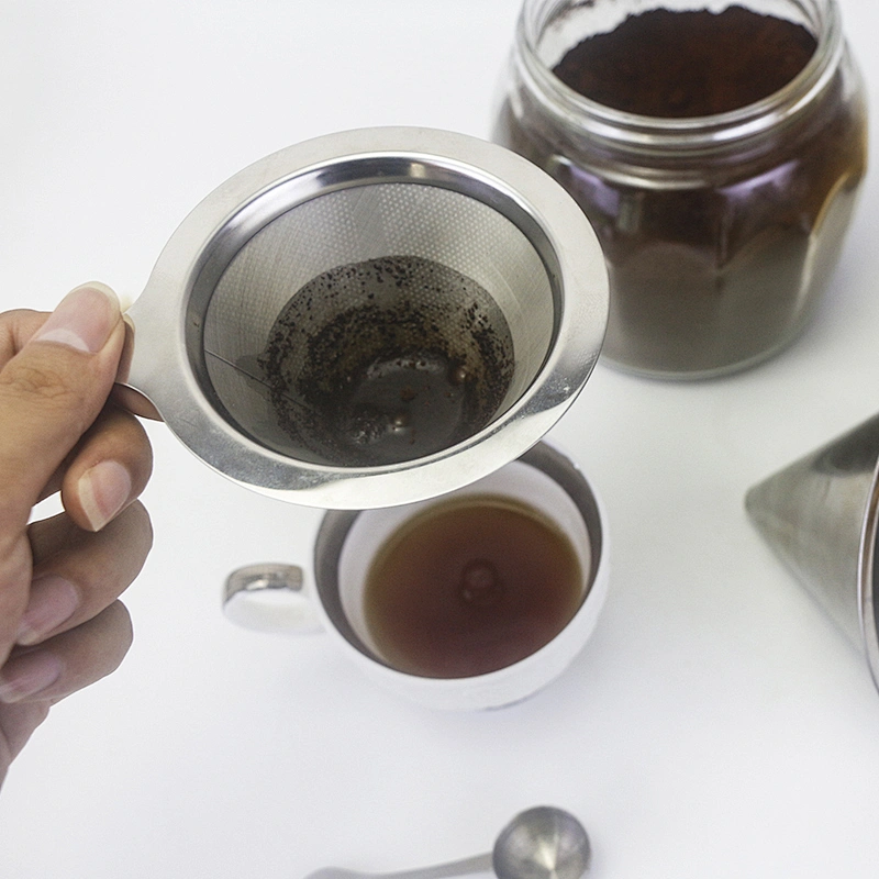 Stainless steel Coffee stainer cone drip Reusable Pour Over Coffee Dripper filter