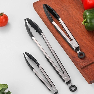 Silicone plastic food tongs food clip fancy serving tongs manufacturer
