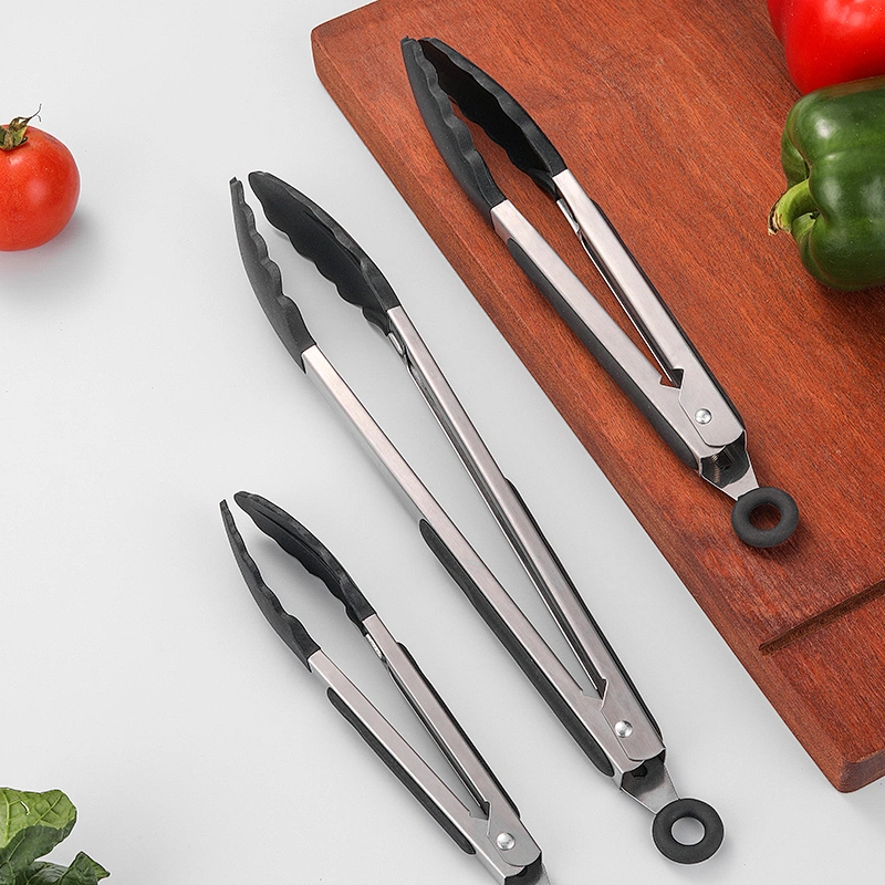 Silicone plastic food tongs food clip fancy serving tongs manufacturer