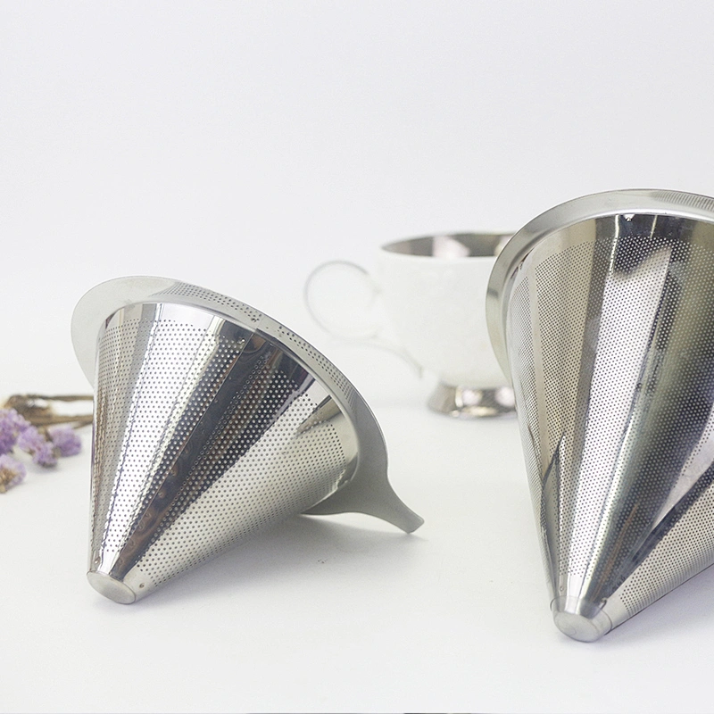 Stainless steel Coffee stainer cone drip Reusable Pour Over Coffee Dripper filter