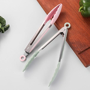 Silicone plastic food tongs food clip fancy serving tongs manufacturer