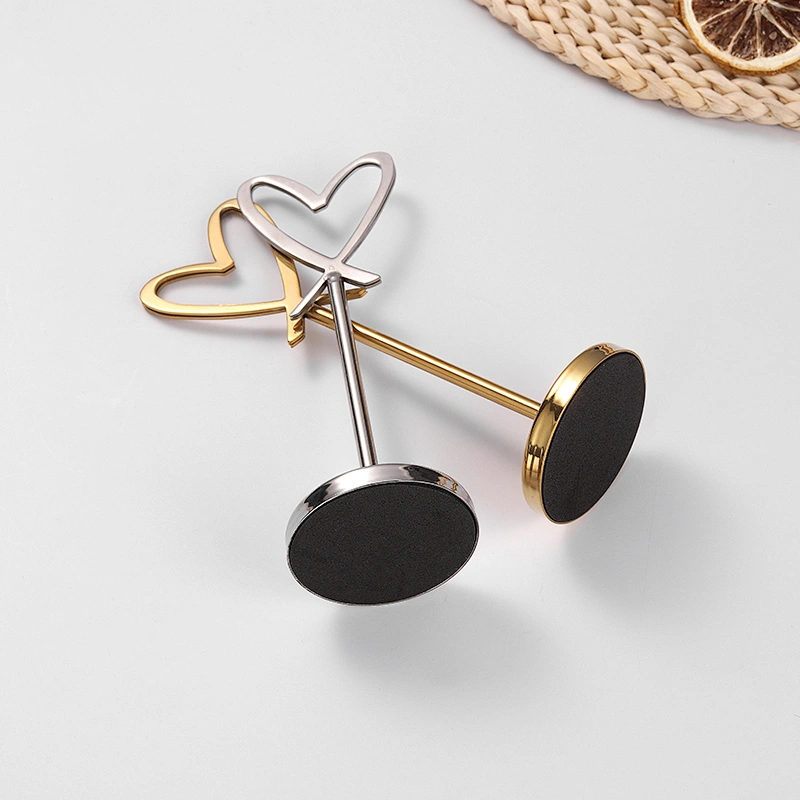 Heart shape colorful menu holder name card stand with clip