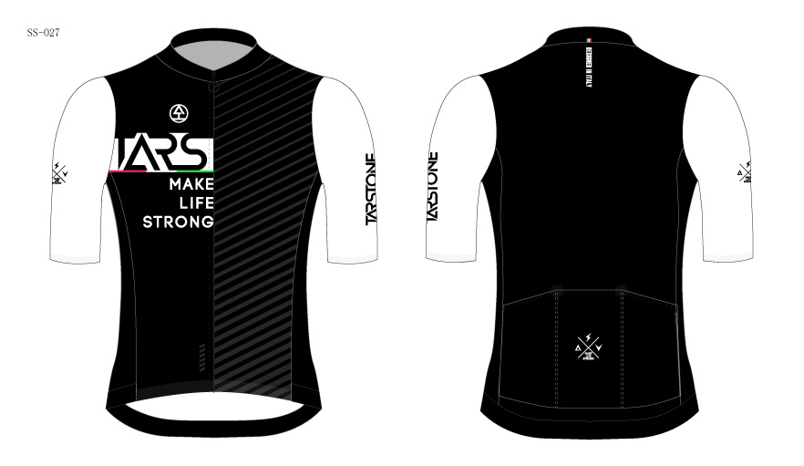 black and white twill cycling jersey template