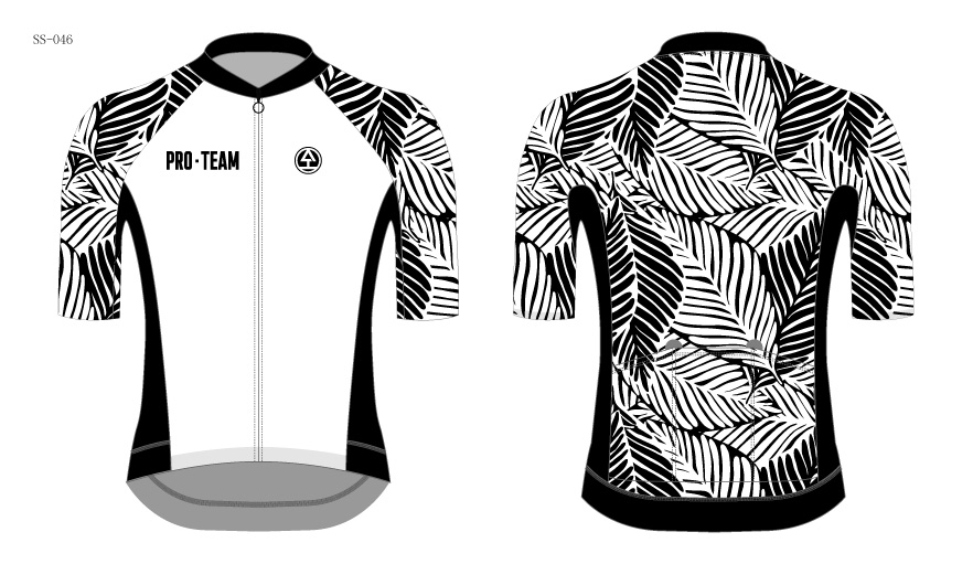 Leaf shape cycling jersey template