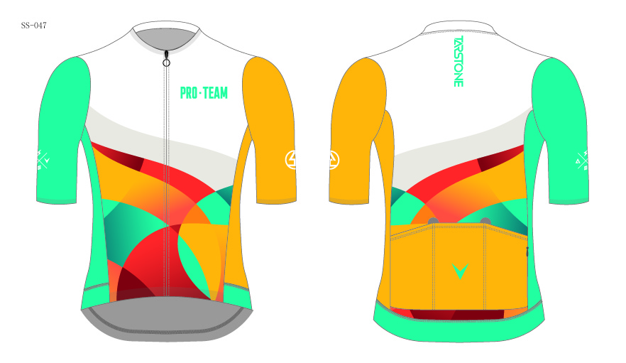 white pro team cycling jersey template